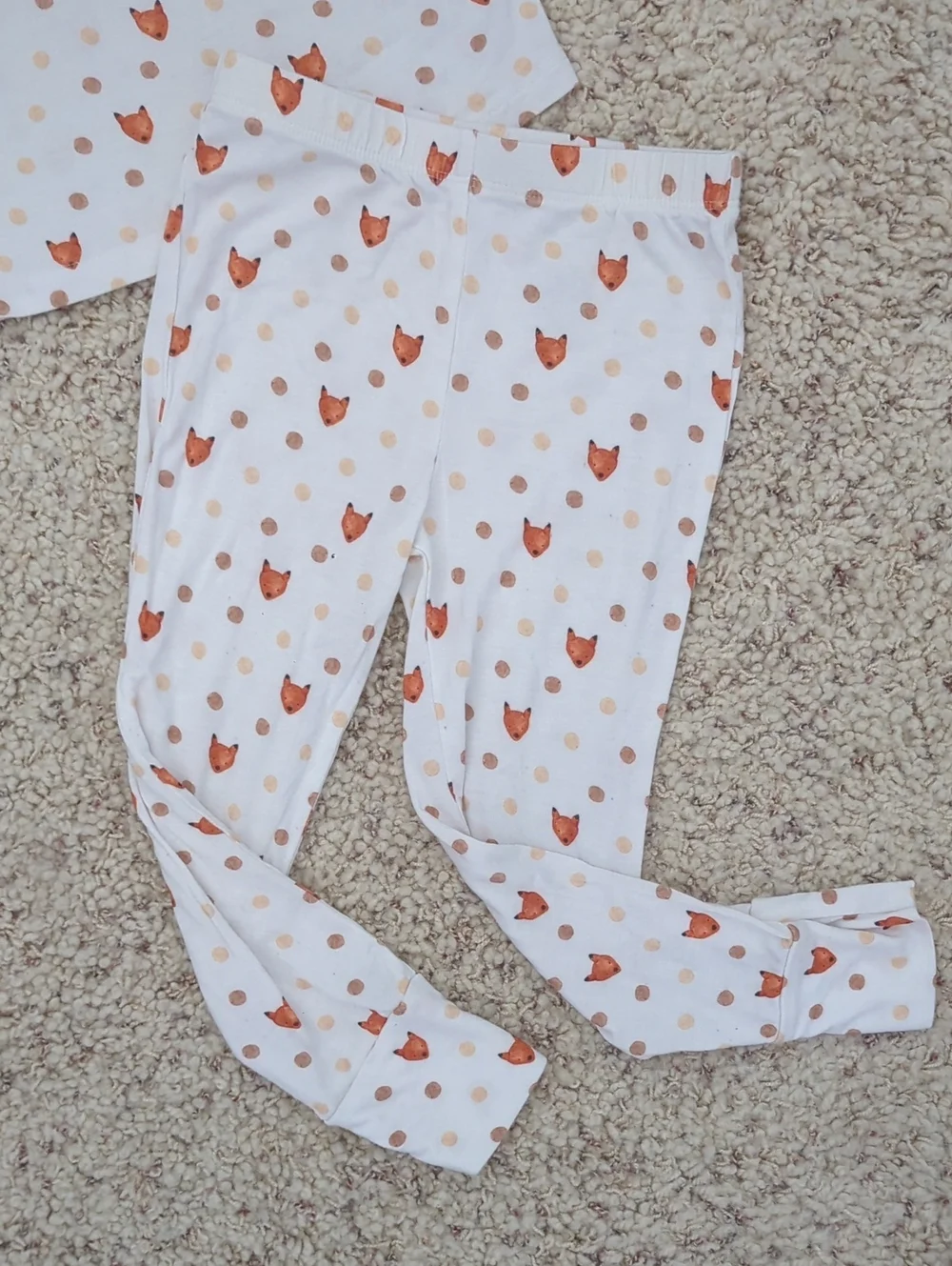 Posh Peanut  2Pc Pajama Set Fox And Polka Dot Lionel Pattern Size 3T-4T